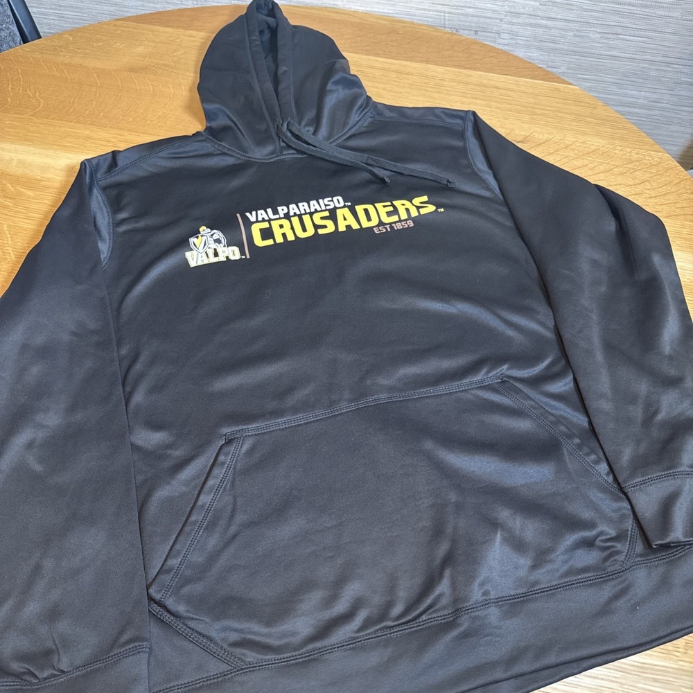 NWT Men's XL J2 Sports Valparaiso Crusaders Black Hoodie